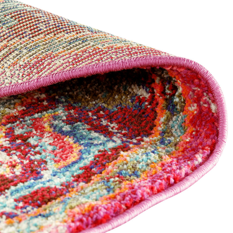 Mistana Loughlam Pink/Blue/Yellow Rug & Reviews Wayfair.co.uk